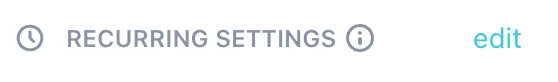 The Didit recurring checklist settings.